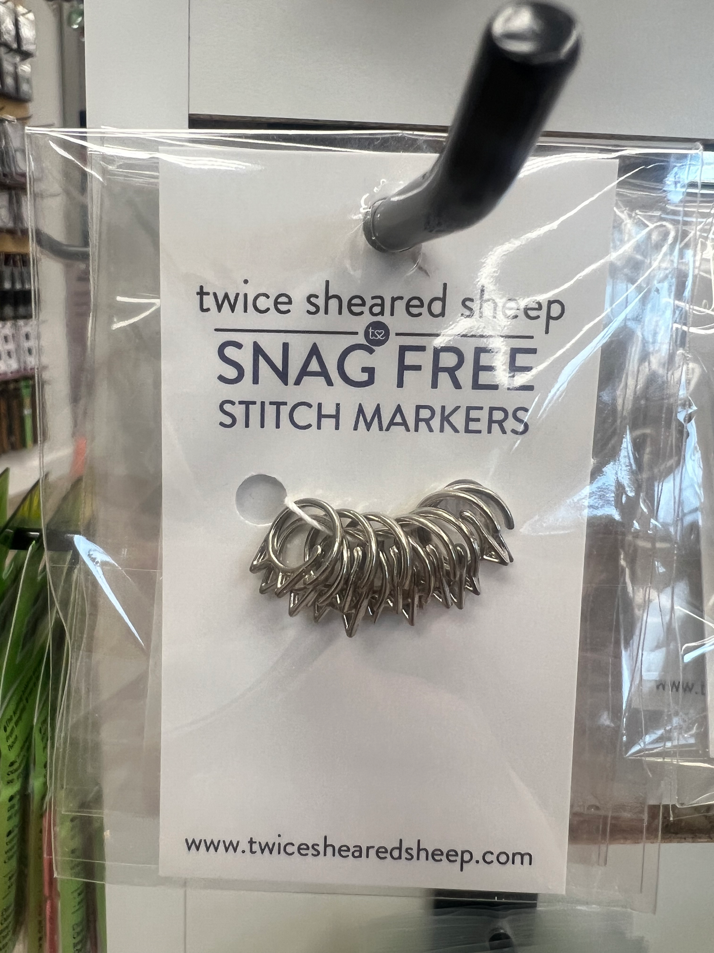 Stitch Markers Cat Clips Silver