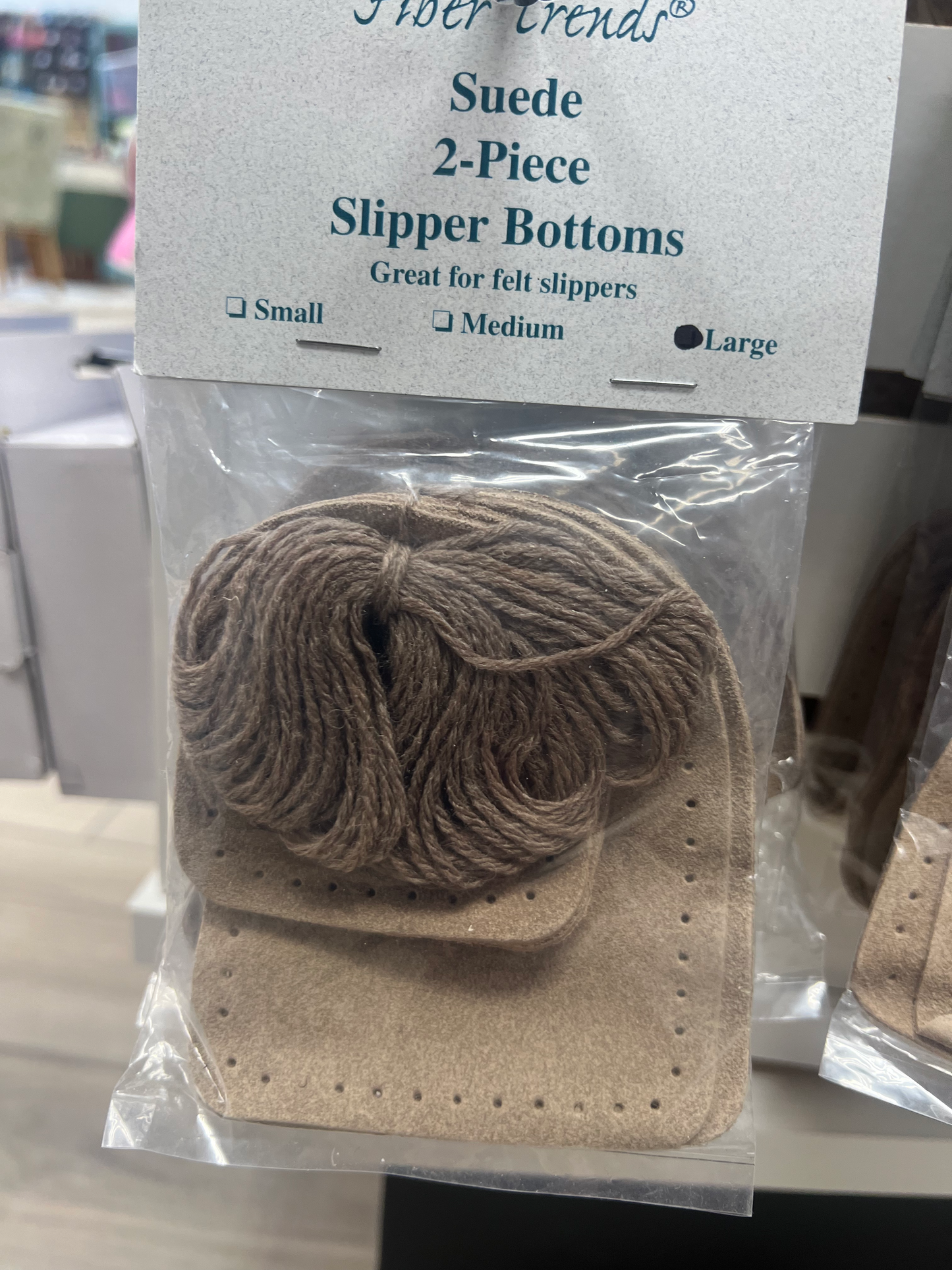 Slipper Bottoms Tan Lrg