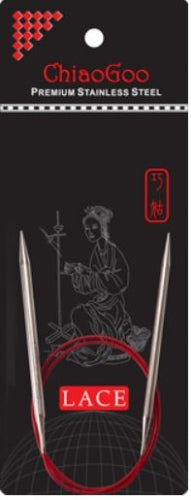 ChiaoGoo 16" Fixed Circular Needles Red Lace